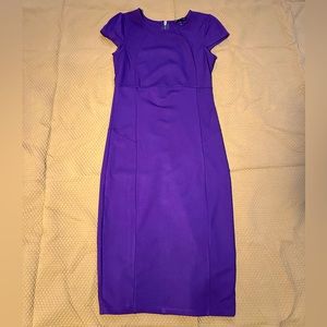 Dark purple, cap sleeve, midi, Felicity & Coco Sheath Dress.